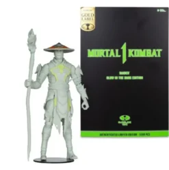Mortal Kombat Figura Glow in the Dark Edition Raiden (Gold Label) 18 cm
