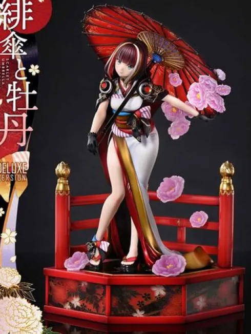 Original Illustration by Fuzichoco Estatua PVC 1/7 Prisma Wing Scarlet Umbrella And Peony Deluxe Version 32 cm