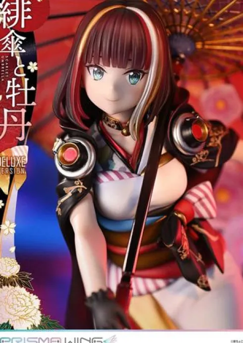 Original Illustration by Fuzichoco Estatua PVC 1/7 Prisma Wing Scarlet Umbrella And Peony Deluxe Version 32 cm