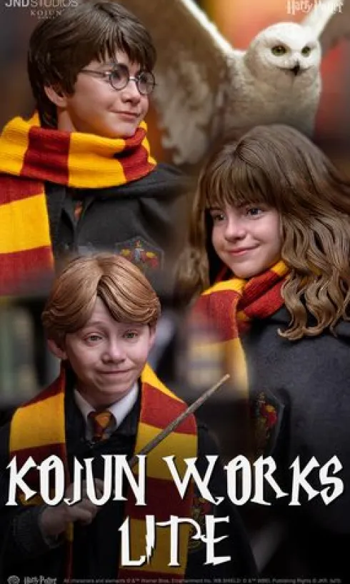 PACK 3 Harry Potter Figura 1/6 JND Studios, Harry Potter, Hermione Granger and Ron Weasley