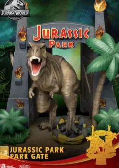 Parque Jurásico Diorama PVC D-Stage Park Gate 15 cm reproducción