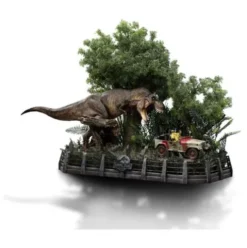 Parque Jurásico Estatua 1/20 Demi Art Scale T-Rex attacks Donald Gennaro 30 cm