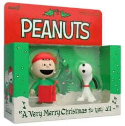 Peanuts pack de 2 Figuras ReAction Brown and Snoopy (Caroling) 10 cm
