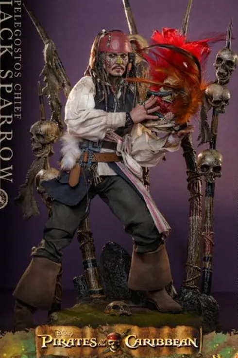 Piratas del Caribe: El Cofre del Hombre Muerto Figura DX 1/6 Pelegostos Chief Jack Sparrow