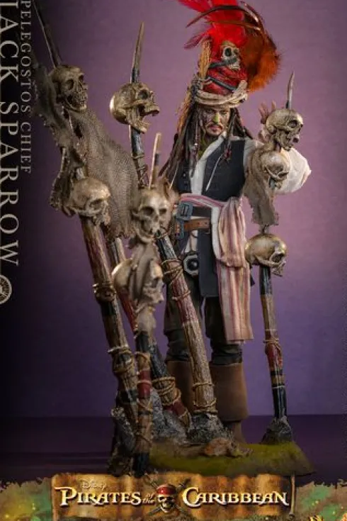 Piratas del Caribe: El Cofre del Hombre Muerto Figura DX 1/6 Pelegostos Chief Jack Sparrow