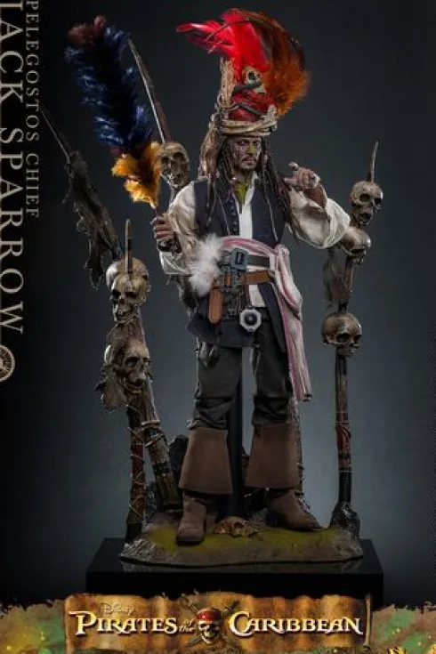 Piratas del Caribe: El Cofre del Hombre Muerto Figura DX 1/6 Pelegostos Chief Jack Sparrow