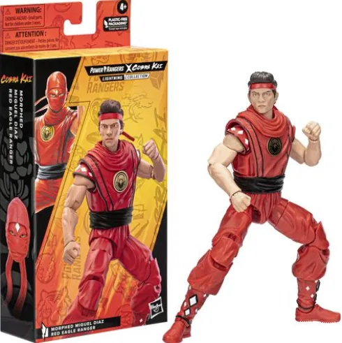 Power Rangers Lightning Collection Mighty Morphin X Cobra Kai Miguel Diaz Morphed Red Eagle Ranger