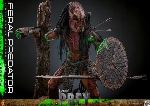 Predator: Prey Figura Movie Masterpiece 1/6 Feral Predator (Battle Damaged Version) 37 cm