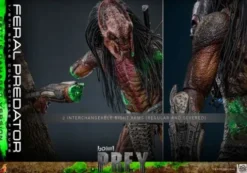 Predator: Prey Figura Movie Masterpiece 1/6 Feral Predator (Battle Damaged Version) 37 cm