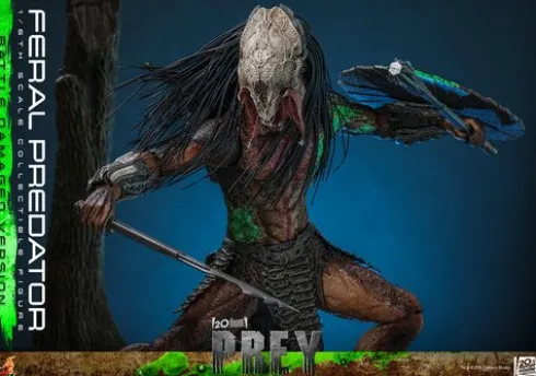 Predator: Prey Figura Movie Masterpiece 1/6 Feral Predator (Battle Damaged Version) 37 cm