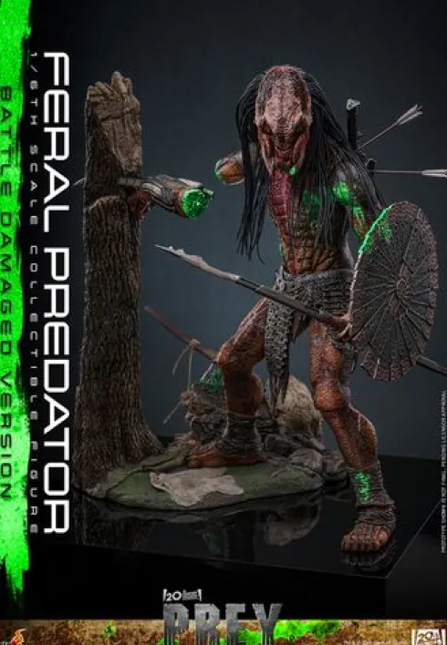 Predator: Prey Figura Movie Masterpiece 1/6 Feral Predator (Battle Damaged Version) 37 cm