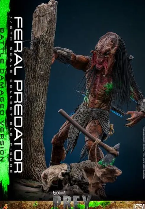 Predator: Prey Figura Movie Masterpiece 1/6 Feral Predator (Battle Damaged Version) 37 cm