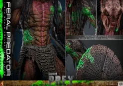 Predator: Prey Figura Movie Masterpiece 1/6 Feral Predator (Battle Damaged Version) 37 cm