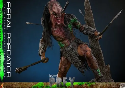 Predator: Prey Figura Movie Masterpiece 1/6 Feral Predator (Battle Damaged Version) 37 cm