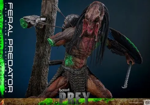 Predator: Prey Figura Movie Masterpiece 1/6 Feral Predator (Battle Damaged Version) 37 cm