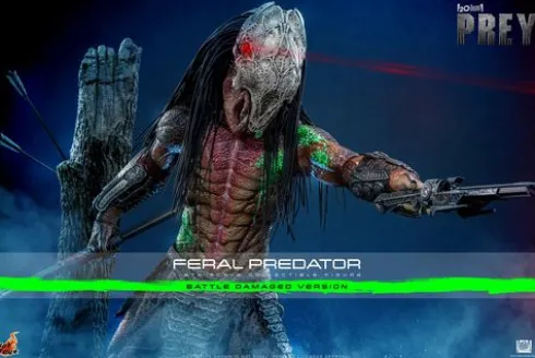 Predator: Prey Figura Movie Masterpiece 1/6 Feral Predator (Battle Damaged Version) 37 cm