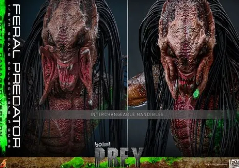 Predator: Prey Figura Movie Masterpiece 1/6 Feral Predator (Battle Damaged Version) 37 cm