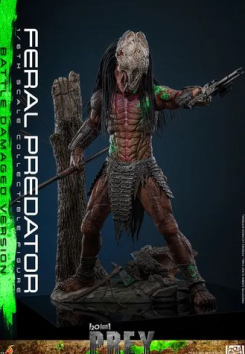Predator: Prey Figura Movie Masterpiece 1/6 Feral Predator (Battle Damaged Version) 37 cm
