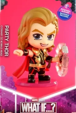 ¿Qué pasaría si…? Minifigura Cosbaby (S) Party Thor 10 cm