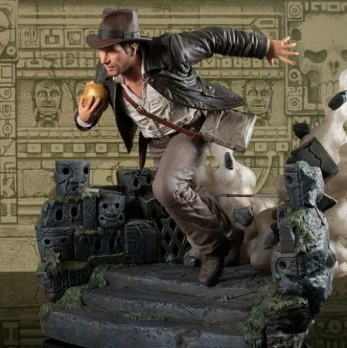 Raiders of the Lost Ark Indiana Jones (Escape with Idol) Deluxe Gallery Diorama