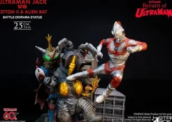 Return of Ultraman Estatua 1/8 Ultraman Jack vs Zetton II & Alien Bat Battle scene 25 cm