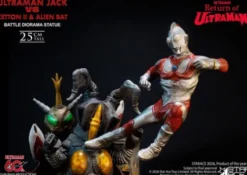 Return of Ultraman Estatua 1/8 Ultraman Jack vs Zetton II & Alien Bat Battle scene 25 cm