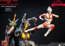 Return of Ultraman Estatua 1/8 Ultraman Jack vs Zetton II & Alien Bat Battle scene 25 cm