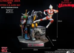 Return of Ultraman Estatua 1/8 Ultraman Jack vs Zetton II & Alien Bat Battle scene 25 cm