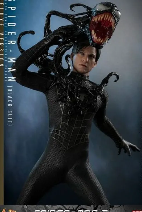 Spider-Man 3 Figura Movie Masterpiece 1/6 Spider-Man (Black Suit) (Deluxe Version) 30 cm