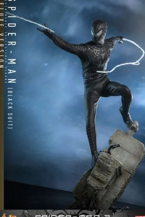 Spider-Man 3 Figura Movie Masterpiece 1/6 Spider-Man (Black Suit) (Deluxe Version) 30 cm