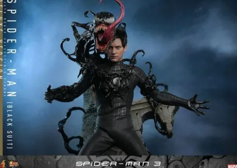 Spider-Man 3 Figura Movie Masterpiece 1/6 Spider-Man (Black Suit) (Deluxe Version) 30 cm