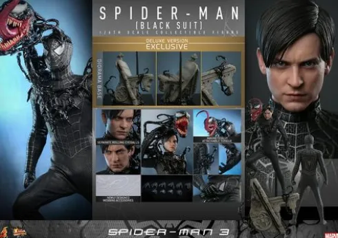 Spider-Man 3 Figura Movie Masterpiece 1/6 Spider-Man (Black Suit) (Deluxe Version) 30 cm