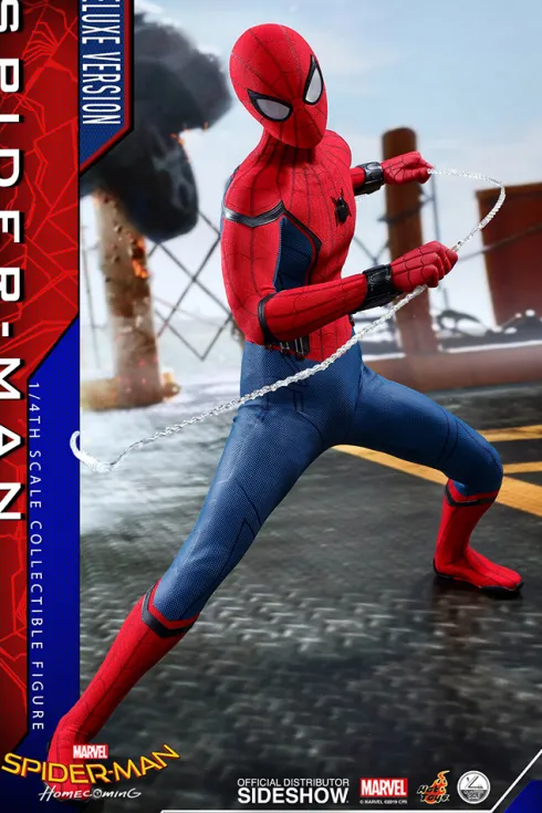 Spider-Man: Homecoming Figura Quarter Scale Series 1/4 Spider-Man Deluxe Version Hot Toys 44 cm