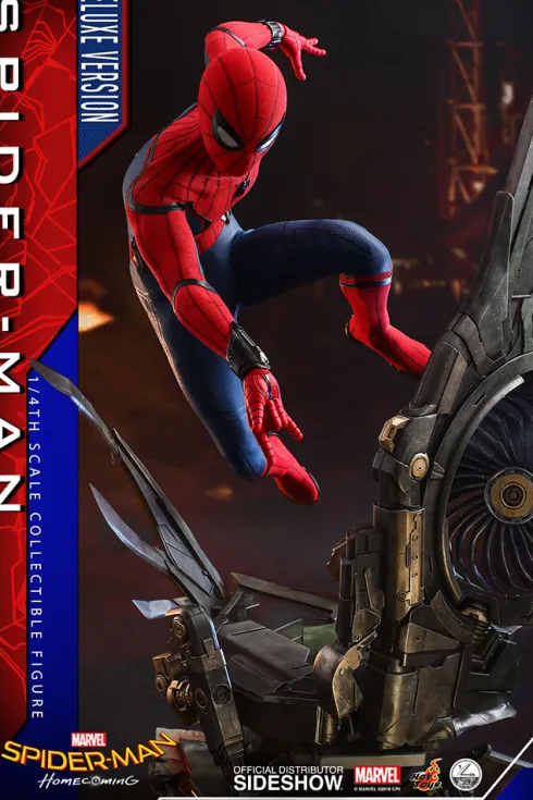 Spider-Man: Homecoming Figura Quarter Scale Series 1/4 Spider-Man Deluxe Version Hot Toys 44 cm
