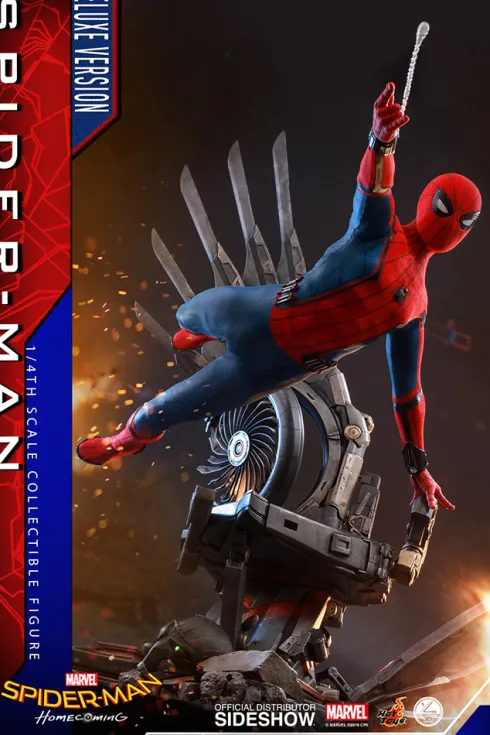 Spider-Man: Homecoming Figura Quarter Scale Series 1/4 Spider-Man Deluxe Version Hot Toys 44 cm