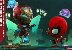 Spider-Man: lejos de casa Minifiguras Cosbaby (S) Mysterio’s Iron Man Illusion & Spider-Man 10 cm
