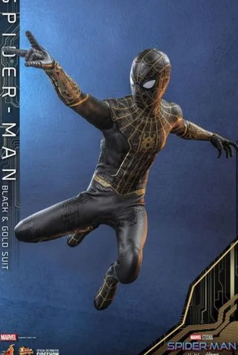 Spider-Man: Sin camino a casa Figura Movie Masterpiece 1/6 Spider-Man (Black & Gold Suit) 30 cm