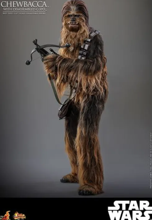 Star Wars: El Imperio Contraataca Figura Movie Masterpiece 1/6 Chewbacca con C-3PO desmontado