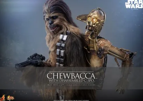 Star Wars: El Imperio Contraataca Figura Movie Masterpiece 1/6 Chewbacca con C-3PO desmontado