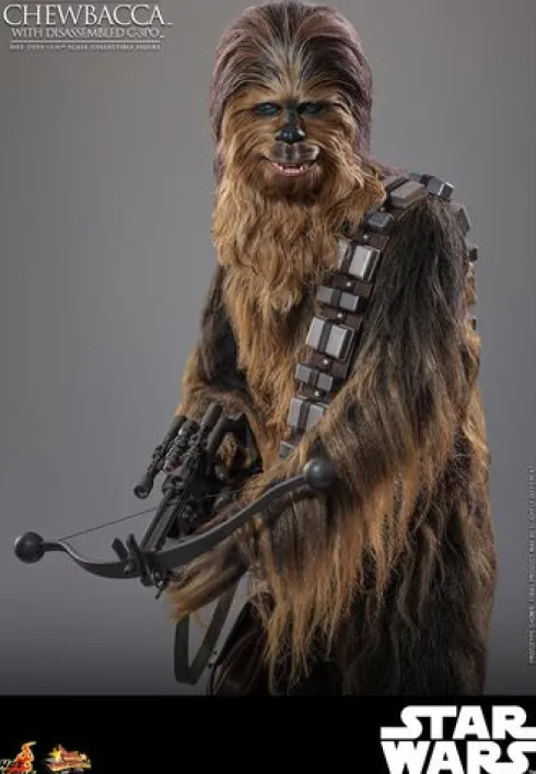 Star Wars: El Imperio Contraataca Figura Movie Masterpiece 1/6 Chewbacca con C-3PO desmontado