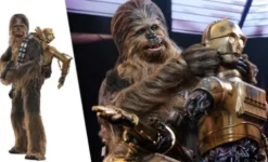 Star Wars: El Imperio Contraataca Figura Movie Masterpiece 1/6 Chewbacca con C-3PO desmontado