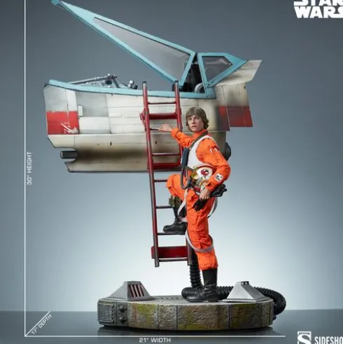 Star Wars Estatua Premium Format Sideshow Luke Skywalker & X-Wing: Red Five