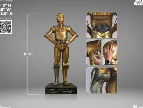 Star Wars Estatua tamaño real C-3PO 188 cm
