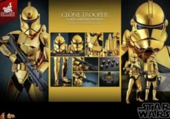 Star Wars Figura 1/6 Clone Trooper (Gold Chrome Version) Exclusive 30 cm