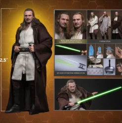 Star Wars: La Amenaza Fantasma Movie Masterpiece Figura 1/6 Qui-Gon Jinn (Artisan Edition) Hot Toys Exclusive 32 cm