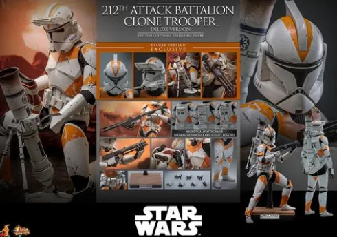 Star Wars: The Clone Wars Figura 1/6 212th Attack Battalion Clone Trooper Deluxe Version 30 cm