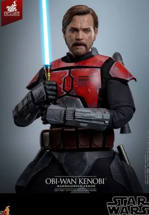 Star Wars: The Clone Wars Figura Movie Masterpiece 1/6 Obi-Wan (Mandalorian Armor) Hot Toys Exclusive 31 cm