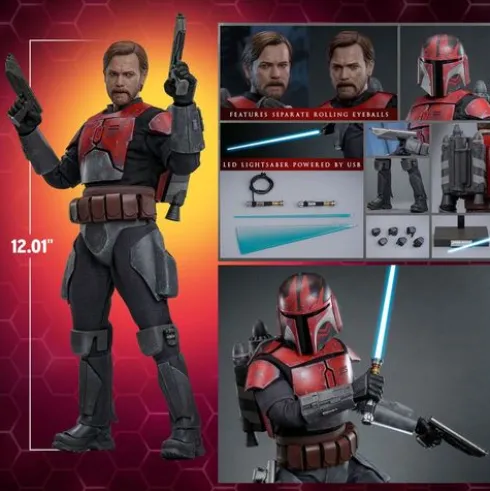 Star Wars: The Clone Wars Figura Movie Masterpiece 1/6 Obi-Wan (Mandalorian Armor) Hot Toys Exclusive 31 cm