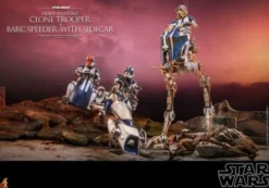Star Wars The Clone Wars Figura 1/6 Heavy Weapons Clone Trooper & BARC Speeder with Sidecar 30 cm