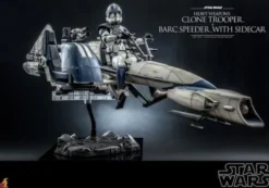Star Wars The Clone Wars Figura 1/6 Heavy Weapons Clone Trooper & BARC Speeder with Sidecar 30 cm
